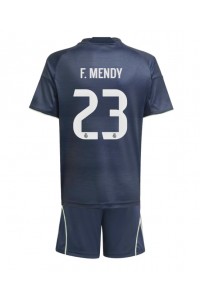 Real Madrid Ferland Mendy #23 Jalkapallovaatteet Lasten Vieraspeliasu 2025-26 Lyhythihainen (+ Lyhyet housut)